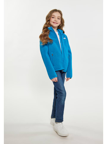 Schmuddelwedda Mädchen (Kids) Strickfleeceblouson in Cyanblau Melange