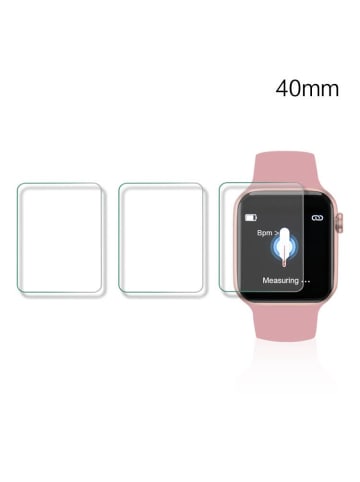 Platyne 3er-Set Schutzhüllen für Apple Watch 40 mm in Transparent