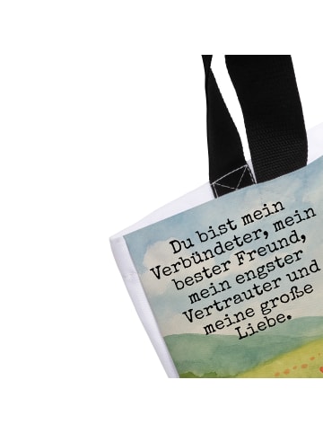 Mr. & Mrs. Panda Shopper Hund Dame Design mit Spruch in Weiß