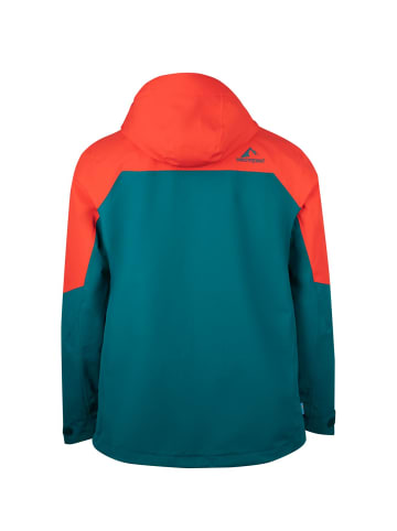 Westfjord Regenjacke "Reykjavik" in Petrolblau/Rot