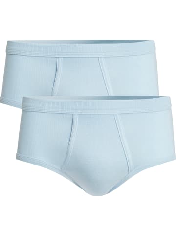 Con-ta Baumwolle, Feinripp Slip 2er-Pack Uni in hellblau