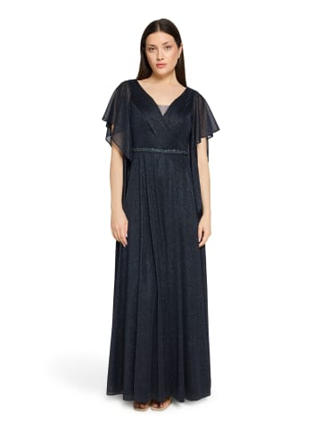 Vera Mont Abendkleid im Glitzer-Look in Dunkelblau/Grau