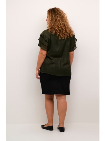 KAFFE curve Kurzarm-Bluse KCjola Regular fit in Forest Night