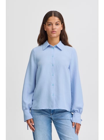 ICHI Langarmbluse IXNAIMA SH 20123462 elegante Bluse mit Ärmeldetails in Blau