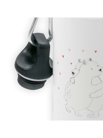 Mr. & Mrs. Panda Kindertrinkflasche Eisbär Umarmen ohne Spruch in Weiß