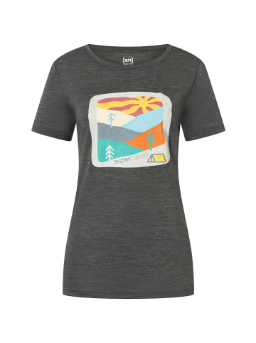 super.natural WMOUNTAIN ART TEE in Grau