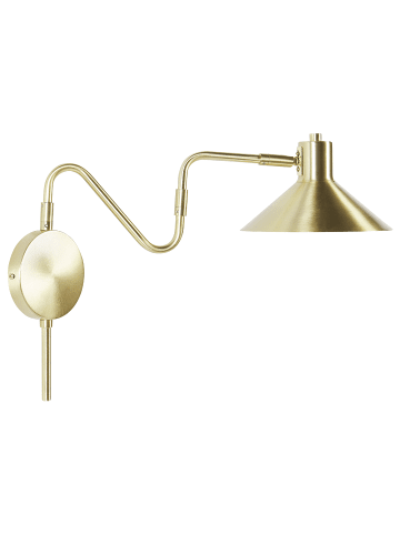 Beliani Wandleuchte BALIEM in Gold - (W) 20 x (H) 35 x (L) 45 cm