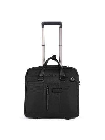 Piquadro Brief 2-Rollen Businesstrolley 40 cm Laptopfach in black