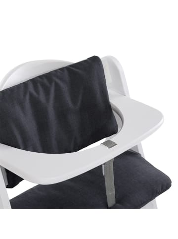 Hauck Hochstuhlauflage Deluxe - Melange Charco in schwarz