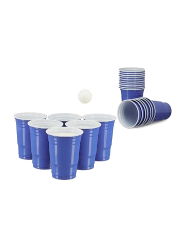 relaxdays 100x Beer Pong Becher in Blau