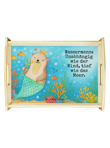 Mr. & Mrs. Panda Tablett Wassermann Astrologie Design mit Spruch in Weiß