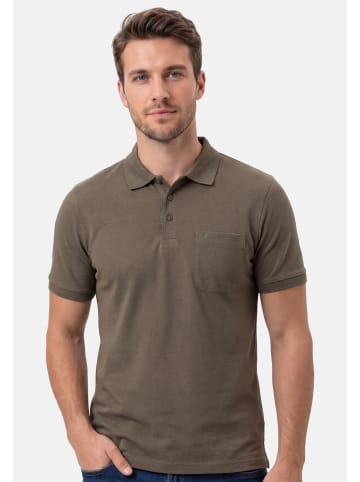 Ragman Poloshirt Basic in Braun / rot / dunkelrot