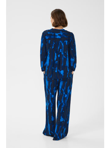 CULTURE Langarm-Bluse CUashley Relaxed fit in Blue Graphic