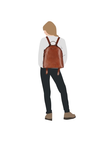 The Bridge Costanza City Rucksack Leder 29 cm in marrone