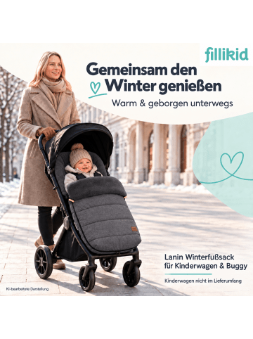 fillikid Winterfußsack Lanin Exklusiv in Grau Melange