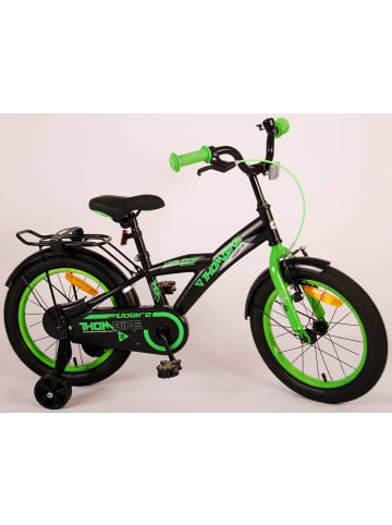 Volare Kinderfahrrad Thombike für Jungen 16 Zoll Kinderrad in Schwarz Grün 4 Jahre