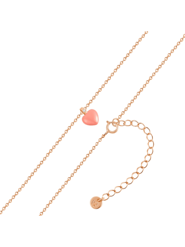 Glanzstücke München Kette Herz aus Sterling Silber mit Lab Grown Diamond in roségold