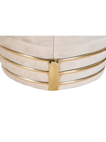 Kayoom Hocker Doric 300 in Beige / Gold