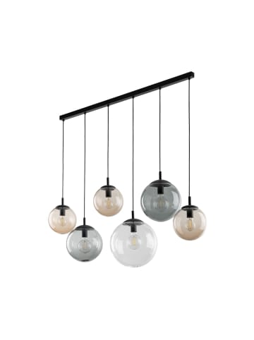 Licht-Erlebnisse Pendelleuchte (B)30 x (L)130 x (T)150 cm in Schwarz Graphit Transparent Braun