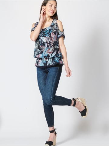 KOROSHI KURZÄRMELBLUSE in blau