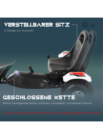 HOMCOM Gokart Tretauto Weiß