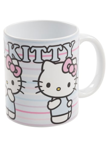 Hello Kitty Hello Kitty Tasse Streifen Kaffeetasse Becher Kaffeebecher 320 ml in blau