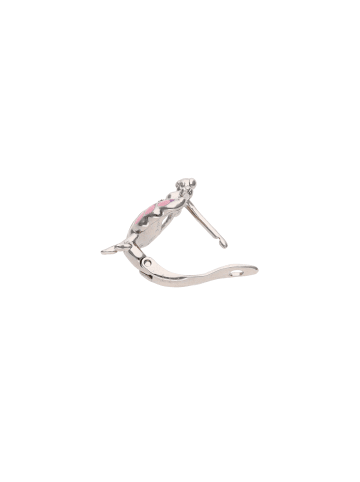 myMo Women Stud Earrings in Silver Violet Pink