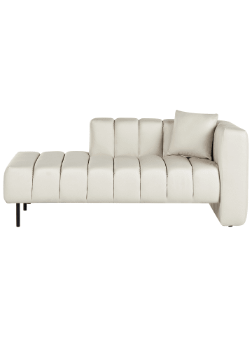 Beliani Chaiselongue LANNILS in Weiß/Schwarz - (W) 173 x (H) 73 x (L) 79 cm