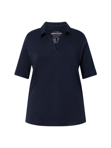 Ulla Popken Poloshirt in dunkles marine