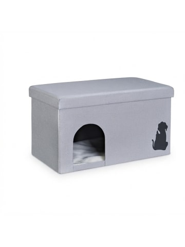 relaxdays Katzenhöhle in Grau - (B)72 x (H)40,5 x (T)40,5 cm