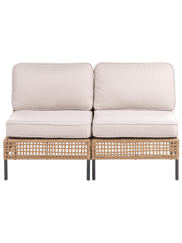 Beliani 2-tlg Gartensofa OMEGANA in Beige/Schwarz
