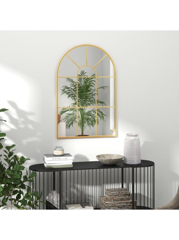 HOMCOM Wandspiegel in Gelb 91L x 2B x 60H cm