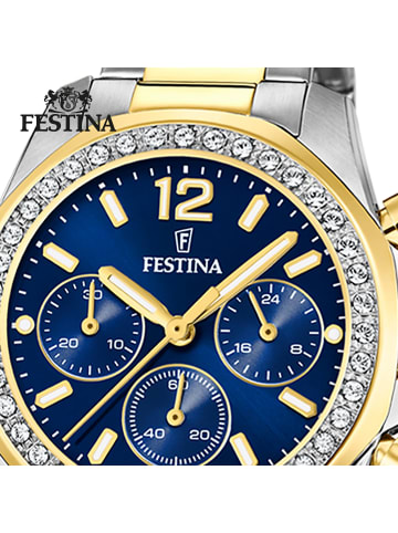 Festina Analog-Armbanduhr Festina Boyfriend silber, gold mittel (ca. 38mm)