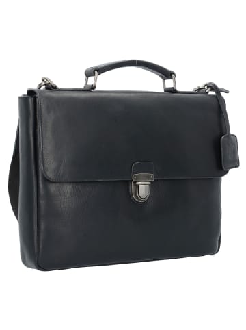 Leonhard Heyden Roma Aktentasche Leder 37 cm Laptopfach in schwarz