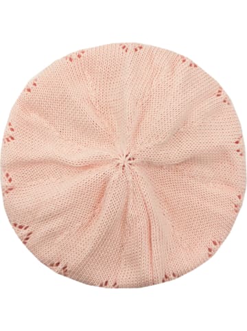 Aliap Babymütze Lochstickerei in rosa/pink