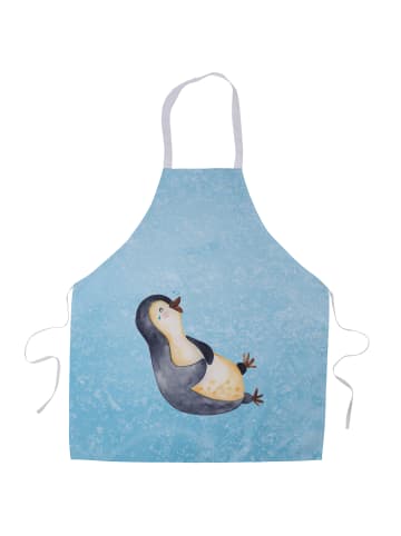 Mr. & Mrs. Panda Kochschürze Pinguin Lachen ohne Spruch in Eisblau