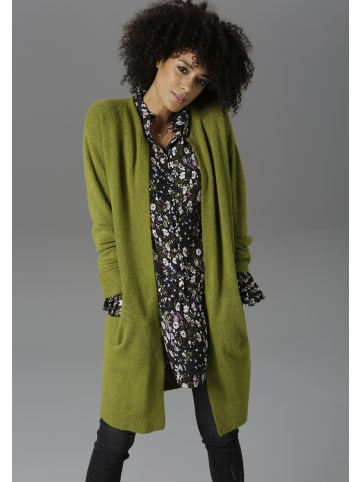 Aniston CASUAL Strickjacke in moosgrün