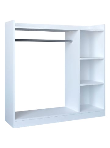 ebuy24 Kleiderschrank PalosaM  Weiß 124 x 35 cm
