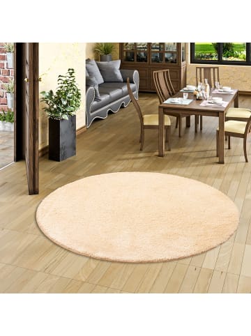 Snapstyle Hochflor-Teppich Palace Rund in beige