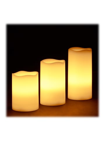 relaxdays 6x LED Kerzen in Creme