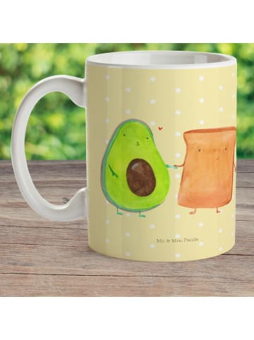 Mr. & Mrs. Panda Kindertasse Avocado Toast ohne Spruch in Gelb Pastell