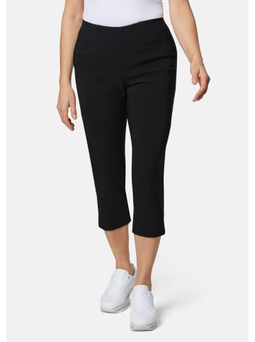 GOLDNER Kurzgröße: Schlupfhose LOUISA mit Steppnähten in schwarz