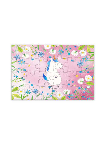 Mr. & Mrs. Panda Puzzle Einhorn Mann ohne Spruch in Rot Pastell