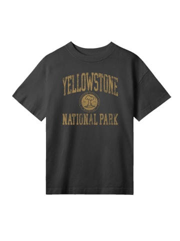 F4NT4STIC T-Shirt US National Parks Yellowstone Wyoming in off black