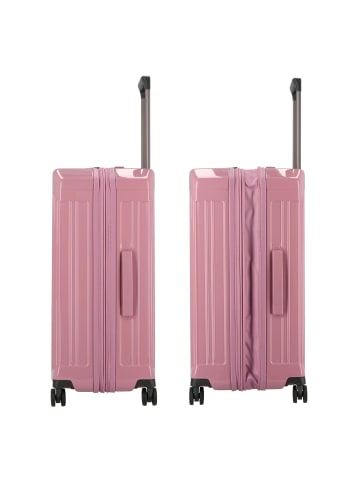 Piquadro PQ-Light 4 Rollen Trolley 69 cm mit Dehnfalte in pink