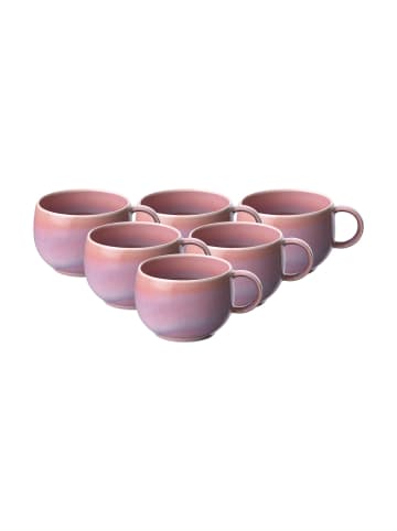 like. by Villeroy & Boch 6er Set Espressotassen Perlemor Coral in Rosa 60 ml in rosa