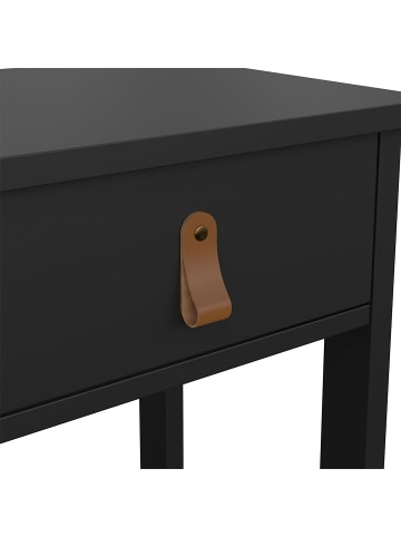 ebuy24 Nachttisch Madrid Schwarz 40 x 35 cm