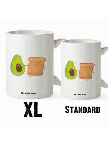 Mr. & Mrs. Panda Große Teetasse Avocado Toast ohne Spruch in Weiß