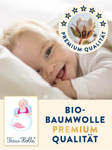 Frau Holle  BABY Babybettdecke ''PFLEGELEICHT'' in Naturweiß