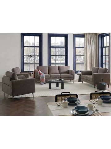 Beliani 4-tlg Sitzgruppe LOUSTO in Braun/Schwarz